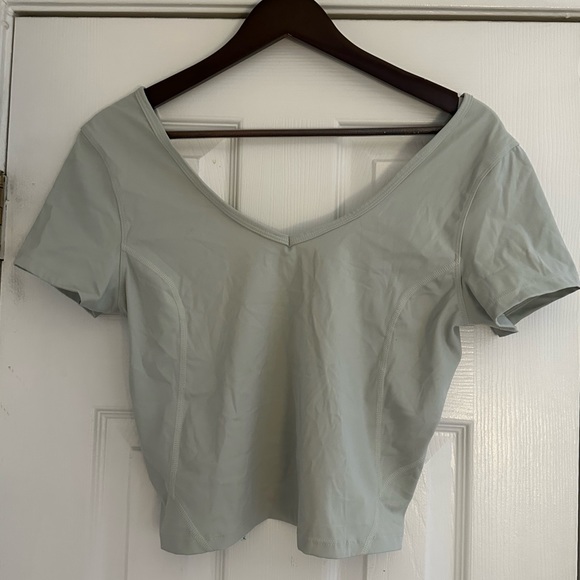 NWOT Lululemon Align Palm Court Tee Cropped Shirt Womens 10 - Picture 1 of 3